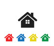 © kaif - Modern Colorful home icon vector on white background