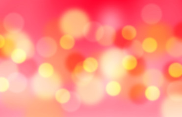 Wall Mural - Red abstract blurred light or bokeh for Christmas and Love background