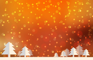 Wall Mural - Red abstract blurred light or bokeh for Christmas and Love background