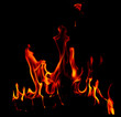 © schankz - Flame of fire on a black background