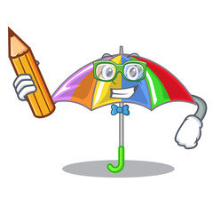 Sticker - Student rainbow umbrella isolated on a mascot