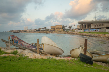 Wall Mural - Bat-Galim beach promenade, in Haifa