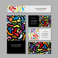 Poster - Business cards design, colorful abstract background