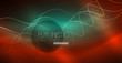 © antishock - Neon lines wave background. Abstract composition