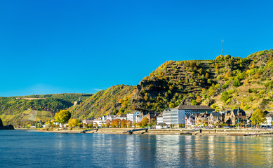 Sticker - The Rhine Gorge at Sankt Goarshausen in Germany