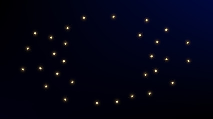 Wall Mural - constellation map. shining cosmic sky with many stars. dark blue galaxy pattern. astronomical print.