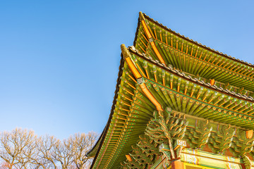 Poster - Beautiful architecture building Changdeokgung palace in Seoul city