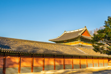 Poster - Beautiful architecture building Changdeokgung palace in Seoul city