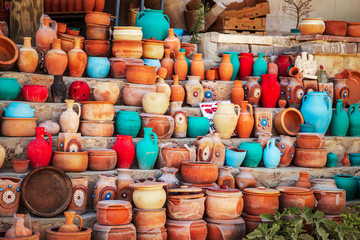 Wall Mural - Ceramics souvenirs on the streets of Cappadocia.