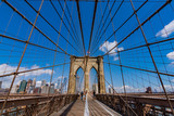Fototapeta Pomosty - View of historic Brooklyn Bridge in New York City