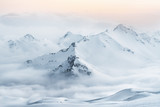 Fototapeta Fototapety góry  - Snow covered mountain peaks of the Caucasus