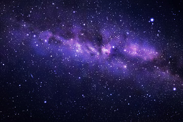 Sticker - vector illustration with night starry sky and milky way. space dark background with fragment of our 