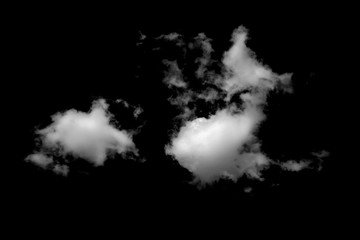Wall Mural - white clouds with black background