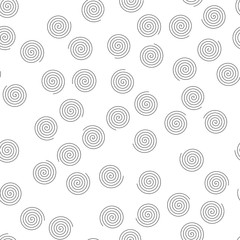 Sticker - Seamless pattern of random spirals. Abstract vector background.