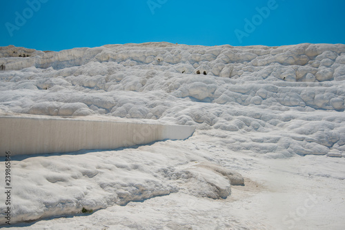 Fotografie, Obraz Panoramic view of Pammukale near modern city Denizli, Turkey