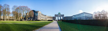 Triumphal Arch And Jubelpark Brussels Belgium High Definition Panorama