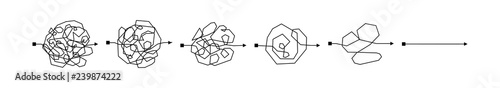Fotografía Confused complicated way as chaos or problem concept illustration