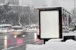 bus stop billboard in the city