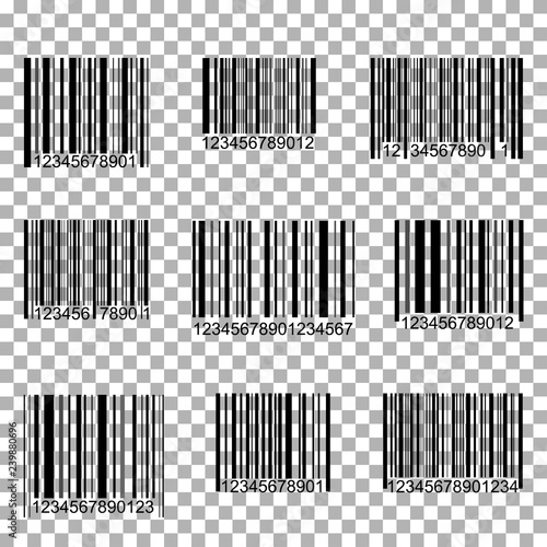 Bar Code Set Scan Code Barcode Template Stock Vector Adobe Stock Bar Code Set Scan Code Barcode Template Stock Vector Adobe Stock