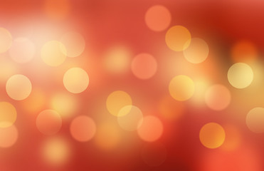 Wall Mural - Red abstract blurred light or bokeh for Christmas and Love background