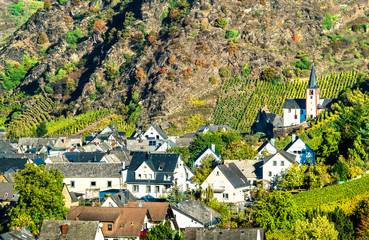 Sticker - Alken town on the Moselle River in Rhineland-Palatinate, Germany