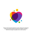 Love Heart Creative logo concepts, abstract colorful icons, elements and symbols, template - Vector