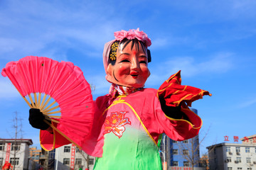 Chinese folk Yangko performance, Luannan County, Hebei Province, China