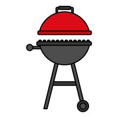 Poster - grill barbecue on white background