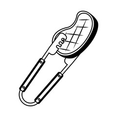 Sticker - barbecue tongs with meat steak