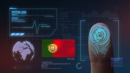 Finger Print Biometric Scanning Identification System. Portugal Nationality