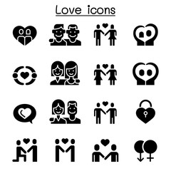 Wall Mural - Love icon set