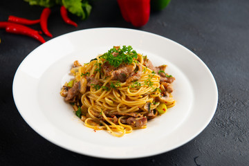 Poster -  spaghetti with iberico pork