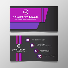 Wall Mural - modern colorful business card template presentation design with company name and logo.vector illustr