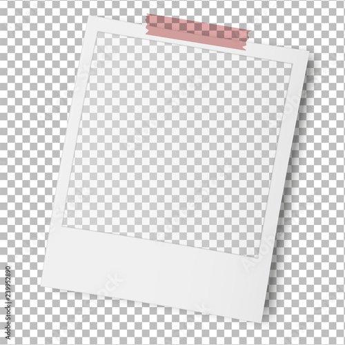 Fotomural Old photo frame isolated on transparent background