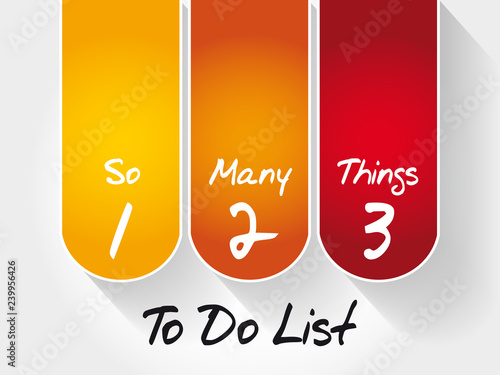 Fotografie, Obraz To Do List - So Many Things, business concept background