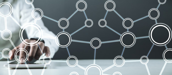 Wall Mural - concept of network. internet communication