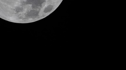 Wall Mural - panoramic view from the dark space of the big moon, taken by telescope.