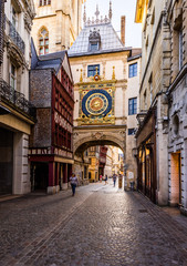 Wall Mural - The Gros-Horloge (Great-Clock) is a fourteenth-century astronomical clock in Rouen, Normandy, France