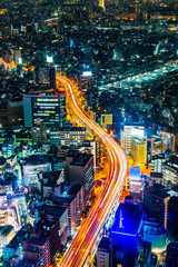 Wall Mural - city skyline night view in bunkyo, Tokyo, Japan