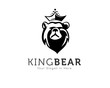 Head bear in square logo design inspiration