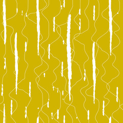 Poster - Abstract wavy line pattern, seamless vector geometric background.