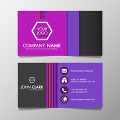 Poster - Modern colorful business card template presentation design with company name and logo.Vector illustrator.