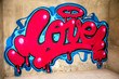 graffiti of word love on a wall