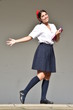 © dtiberio - Adorable Cute Colombian Student Teenager School Girl Wearing Skirt