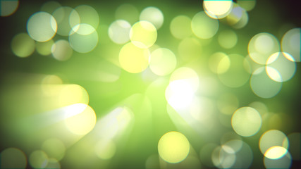 Wall Mural - light bokeh nature fresh effect. blurred spring forest camera effect. magical shiny abstract backgro