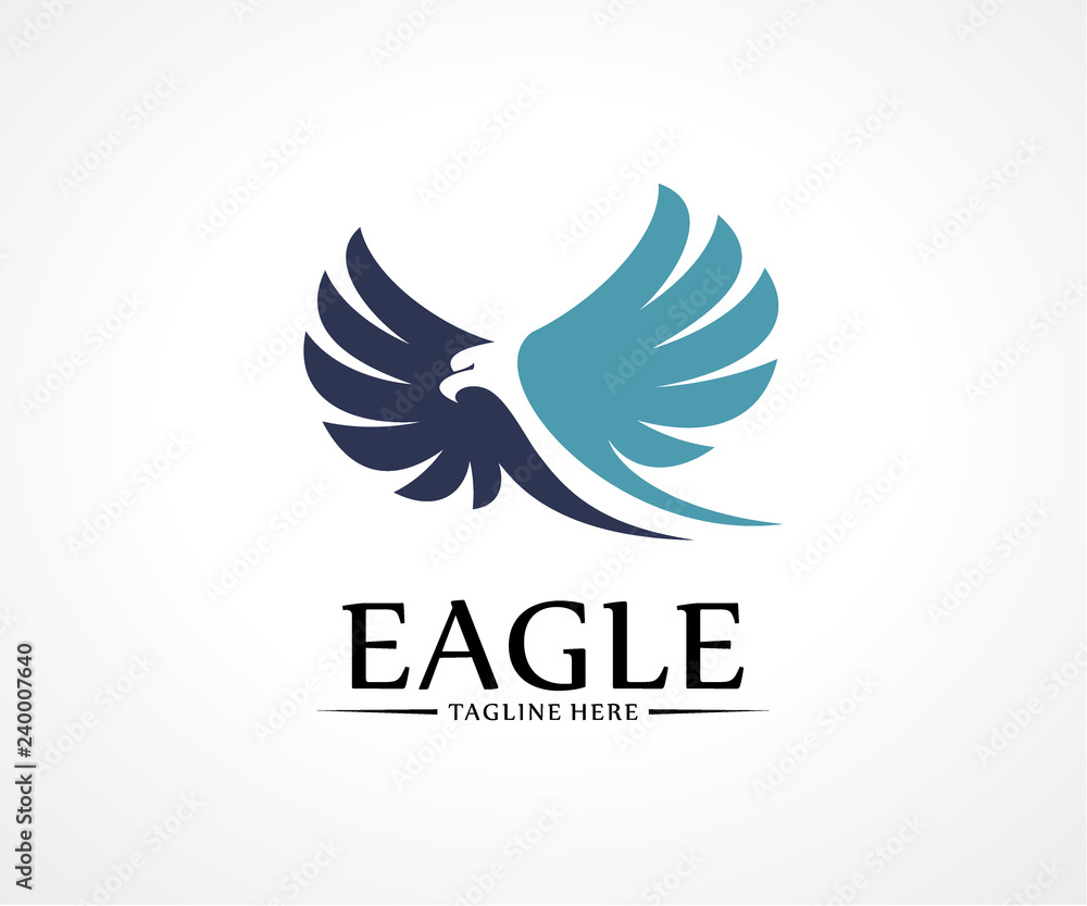 Eagle Bird logo design vector concept, Bird logo template Stock Vector ...