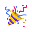 Party popper emoji vector