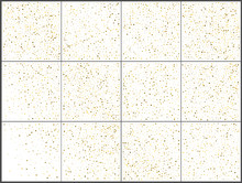 Gold Polka Dot Confetti Celebrations. Simple Festive Modern Design. Holiday Vector. Set 12 In 1
