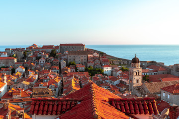 Wall Mural - View to the old castle and buildings of Dubrovnik