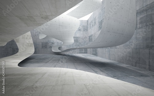 Dekoracja na wymiar  pusty-ciemny-streszczenie-betonowe-gladkie-wnetrze-tlo-architektoniczne-ilustracja-i